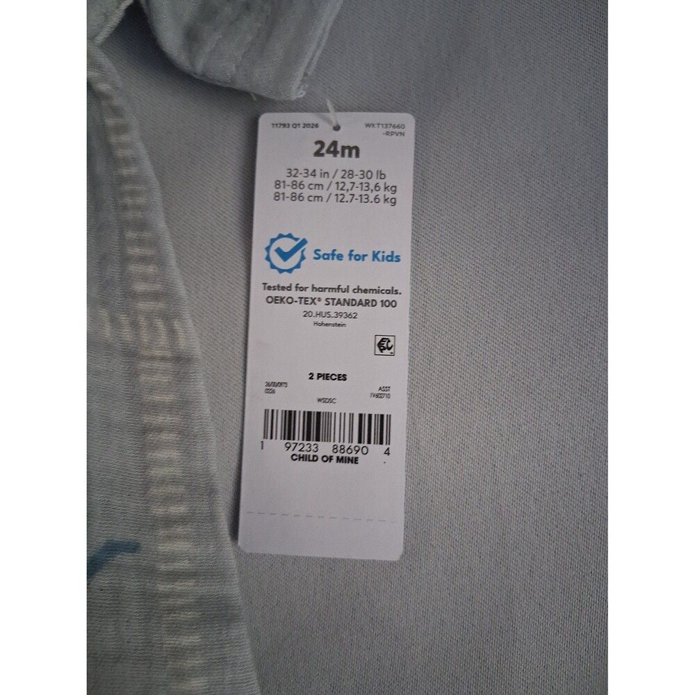 Carter's 24M Blue Hawaiian Print Button-Up Shirt & Shorts Set – New with Tags - Picture 3 of 6